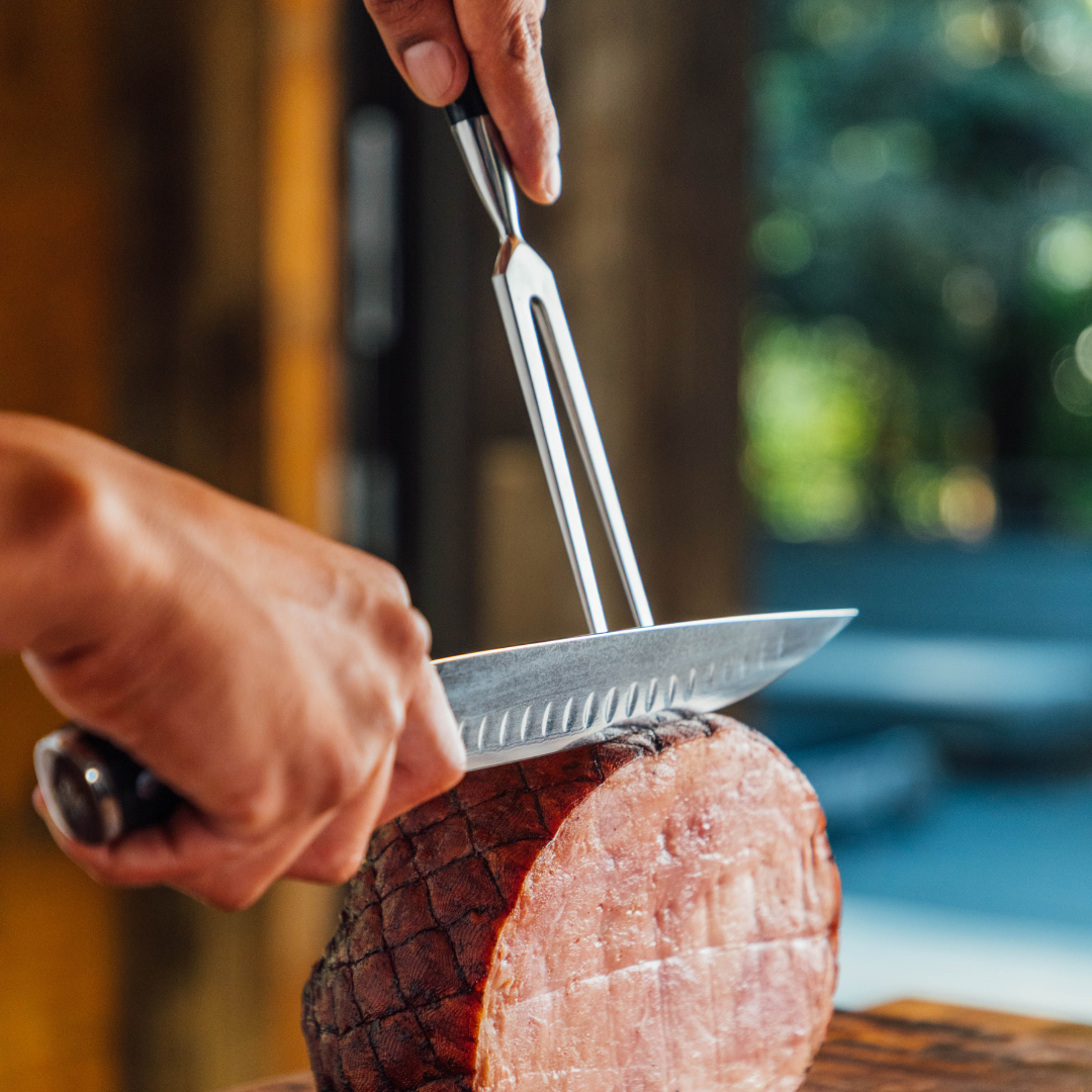 Damascus Steel Carving Set, 2 Pc