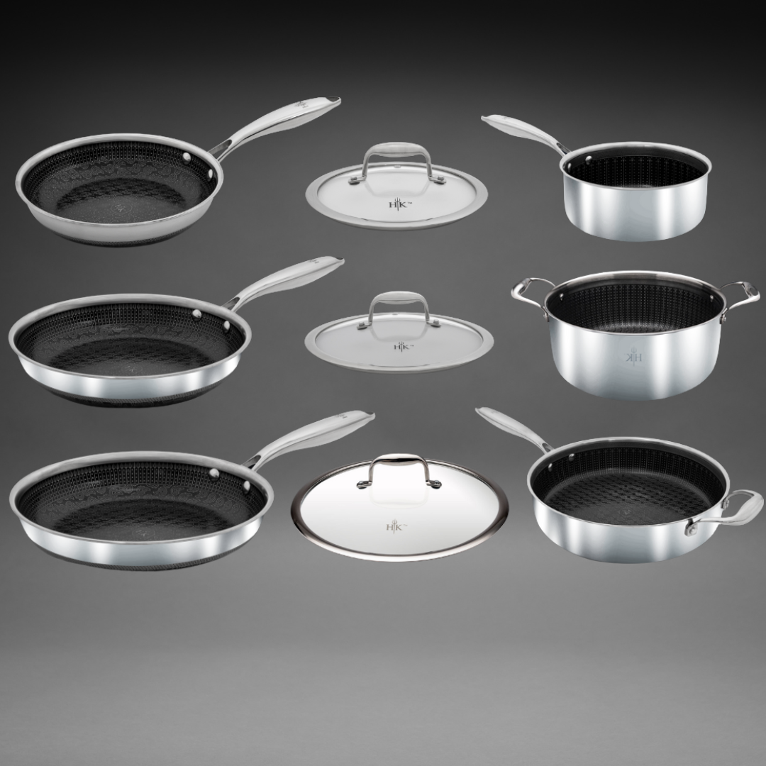 The Kitchen Lineup: 10-Piece Hybrid + Forged Steel Set