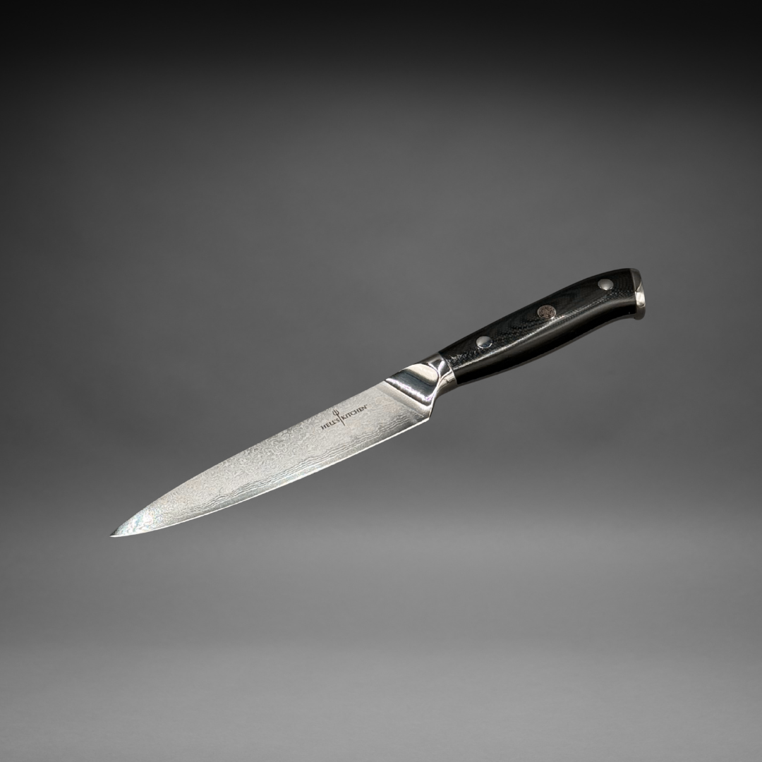 Damascus Steel Utility Knife, 5"