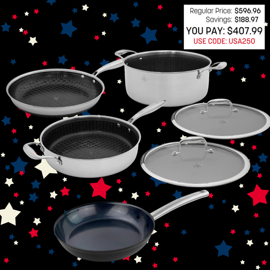 The Cook's Set: 6 Piece Hybrid + Forged Steel