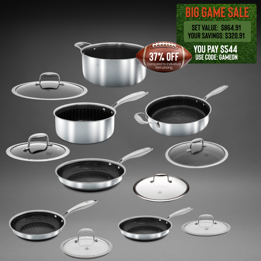 12 Piece Hybrid Ultimate Pots and Pans Set