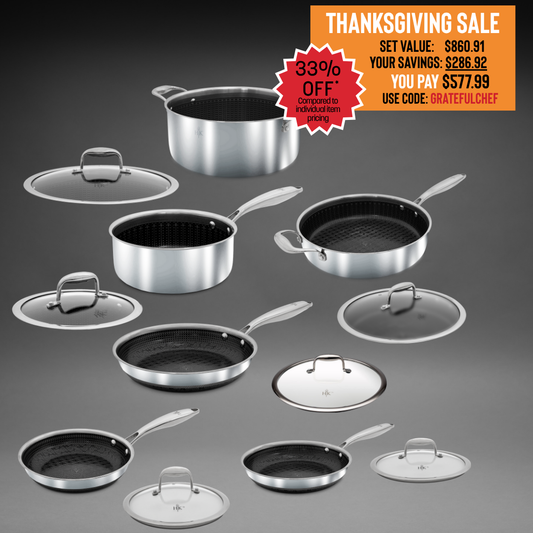 12 Piece Hybrid Ultimate Pots and Pans Set