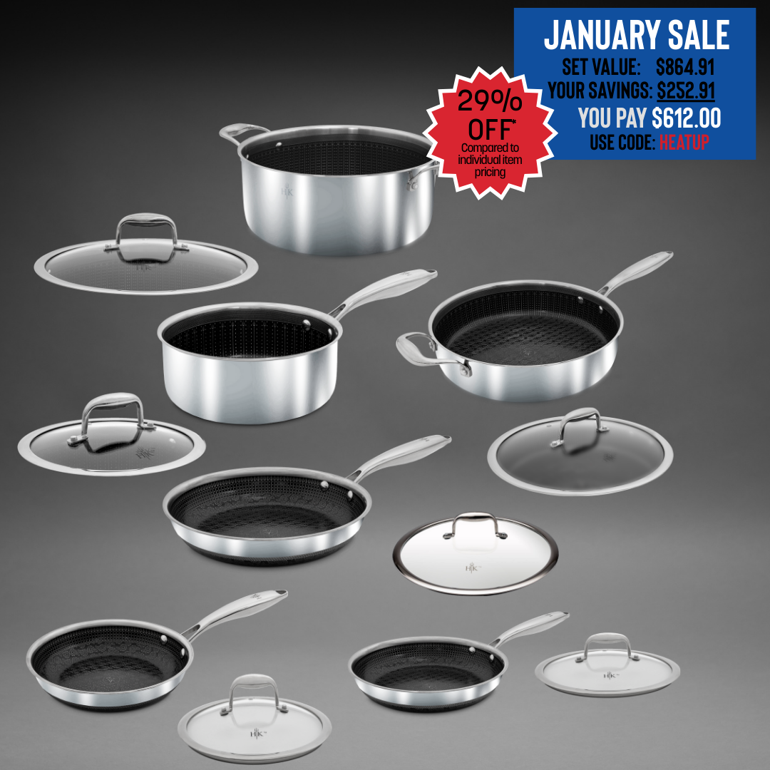 12 Piece Hybrid Ultimate Pots and Pans Set