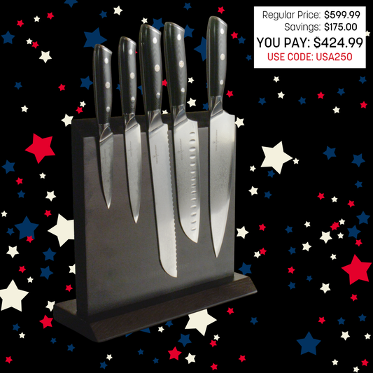 Damascus Steel 7 Piece Complete Knife Set