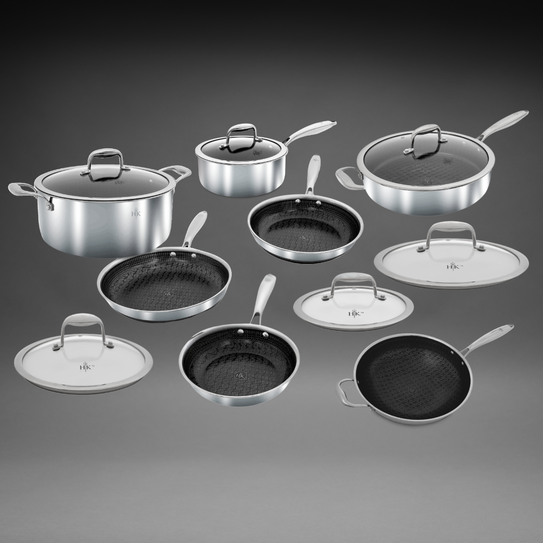 PRIME TIME BUNDLE: 22 Piece Pots, Pans, and Knife Set