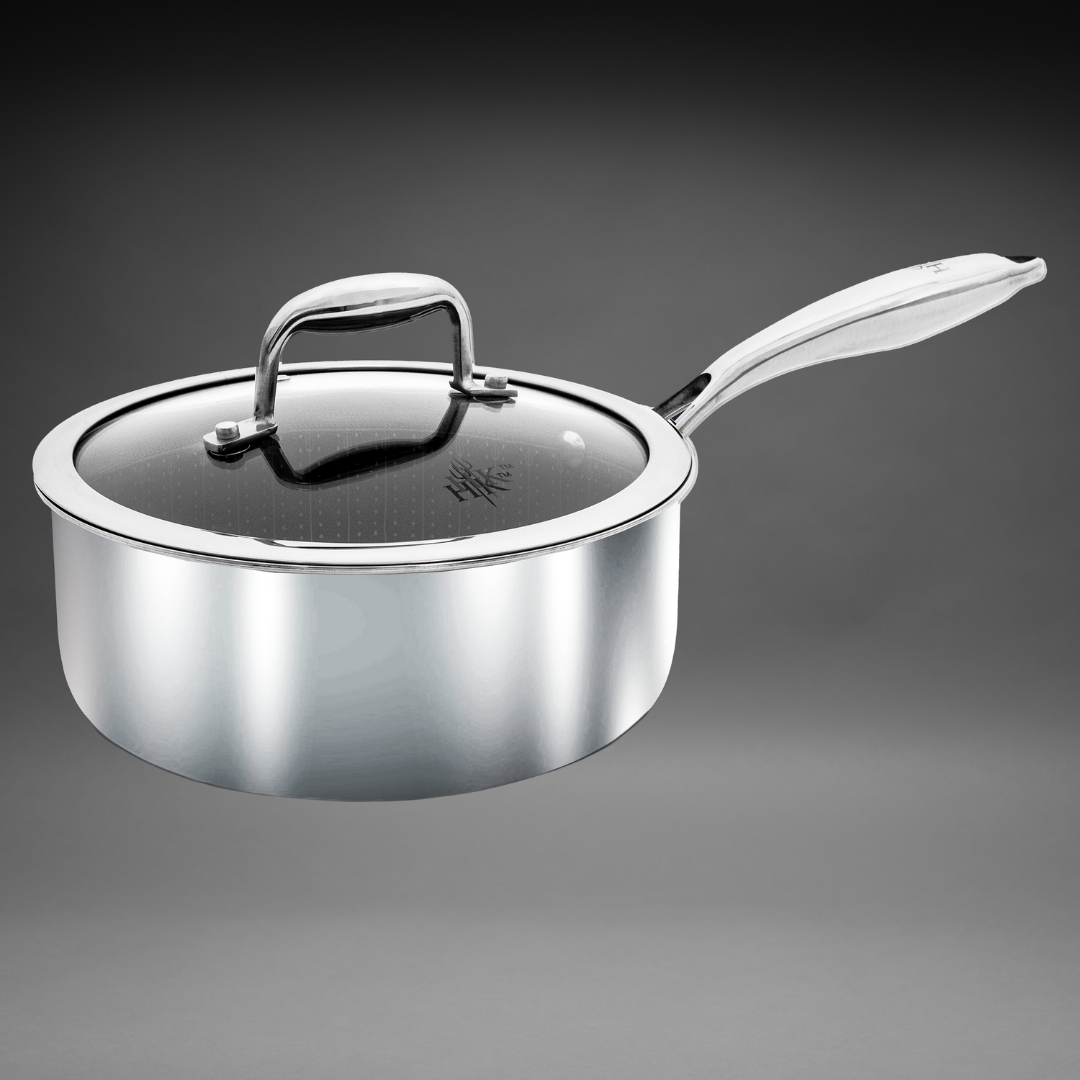PFAS-Free Hybrid 2.5 Qt Saucepan & Lid – Hell's Kitchen Store
