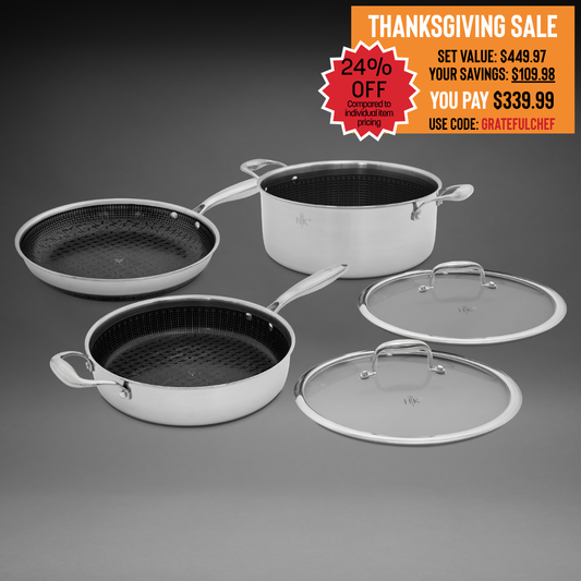 PFAS-Free Hybrid 5 Piece Cookware Set