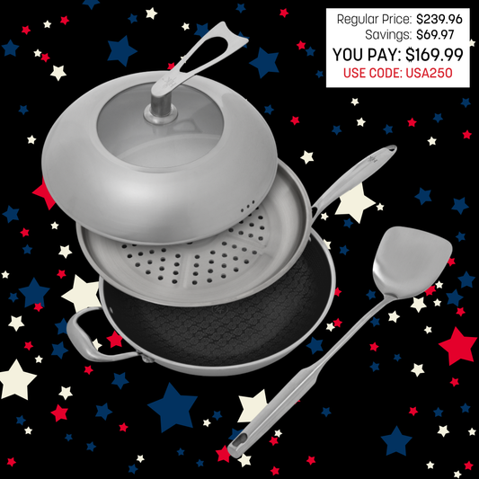 Wok This Way: 4 Piece Wok + Accessories Bundle