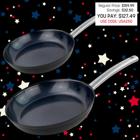 Forged Steel Frying Pan 2 Piece Set