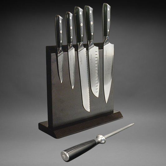 Damascus Steel 7 Piece Complete Knife Set