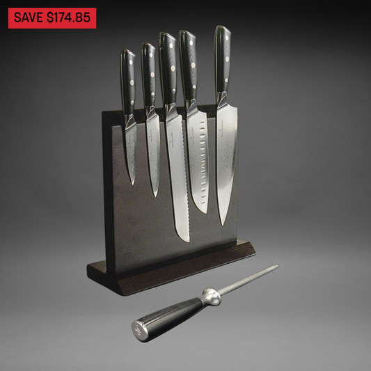 SALE! Damascus Steel 7 Piece Complete Knife Set