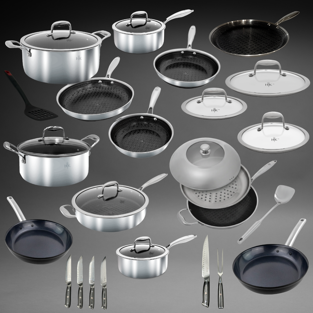 ALL DAY Pans + Knives Set: 30 PC