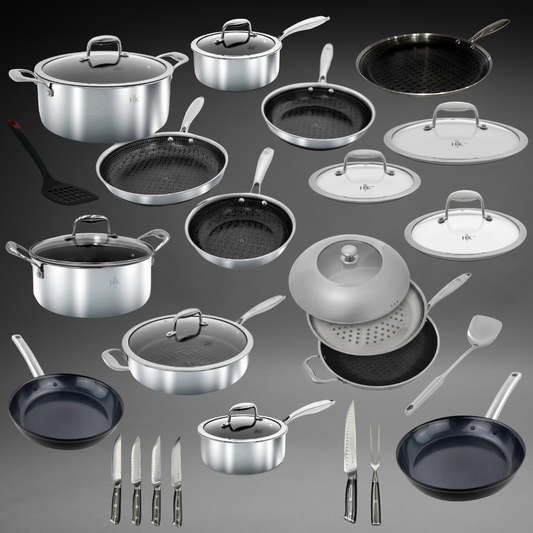 ALL DAY Pans + Knives Set: 30 PC