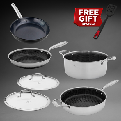 The Cook's Set: 6 PC Hybrid + Forged Steel
