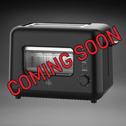 Hell’s Kitchen 2-Slice Glass Toaster - Black