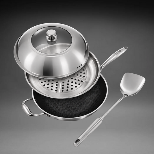 Wok this Way: 4 Piece Wok + Accessories Bundle