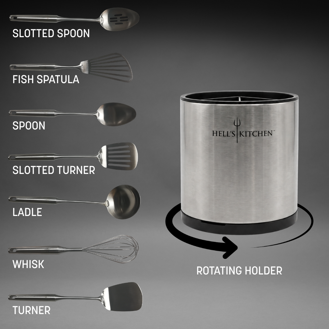 Stainless Steel Utensil Set: 8 PC