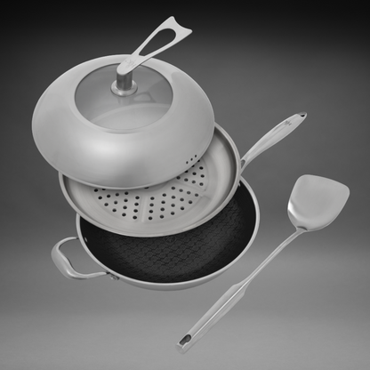 Wok This Way: 4 Piece Wok + Accessories Bundle