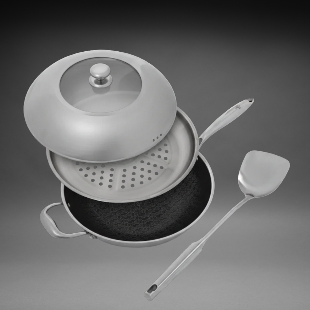 Wok this Way: 4 Piece Wok + Accessories Bundle – Hell's Kitchen Store
