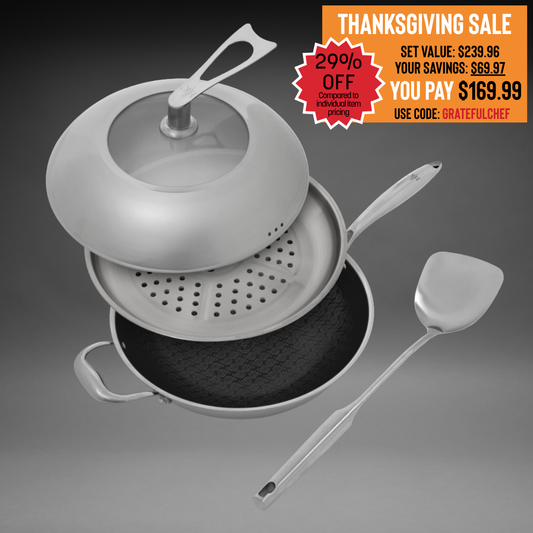 Wok This Way: 4 Piece Wok + Accessories Bundle
