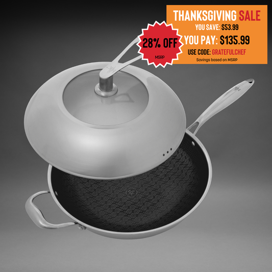 PFAS-Free Hybrid 12" Wok & Lid